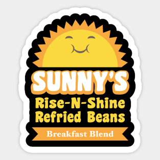 Sunny's Rise-N-Shine Refried Beans Sticker